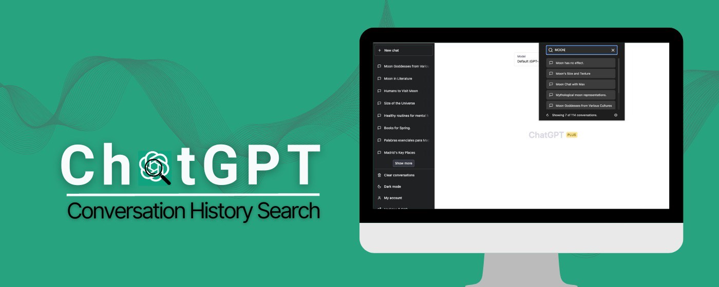 ChatGPT Conversation History Search marquee promo image