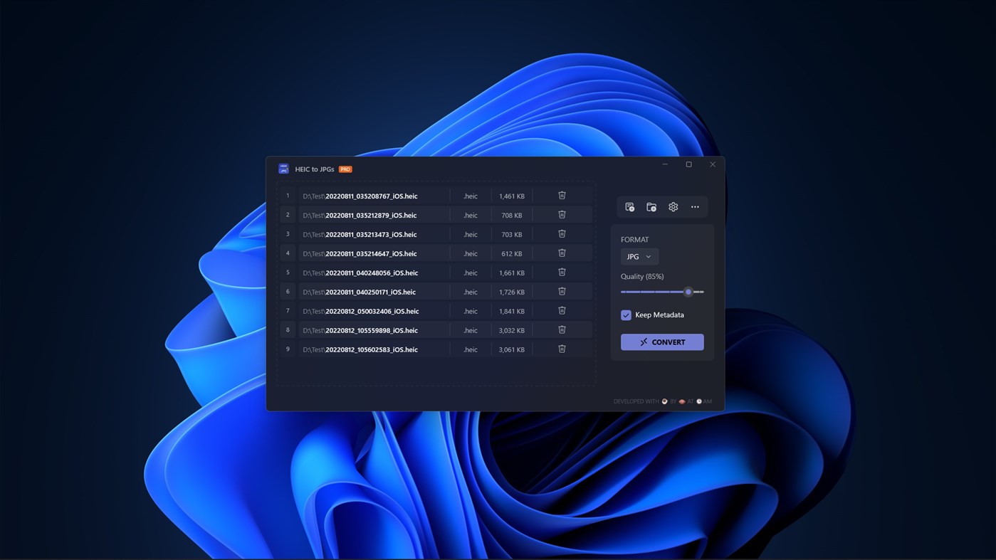 #7. HEIC. HEIC to JPG, HEIC Converter (Windows) By: 3AM Apps