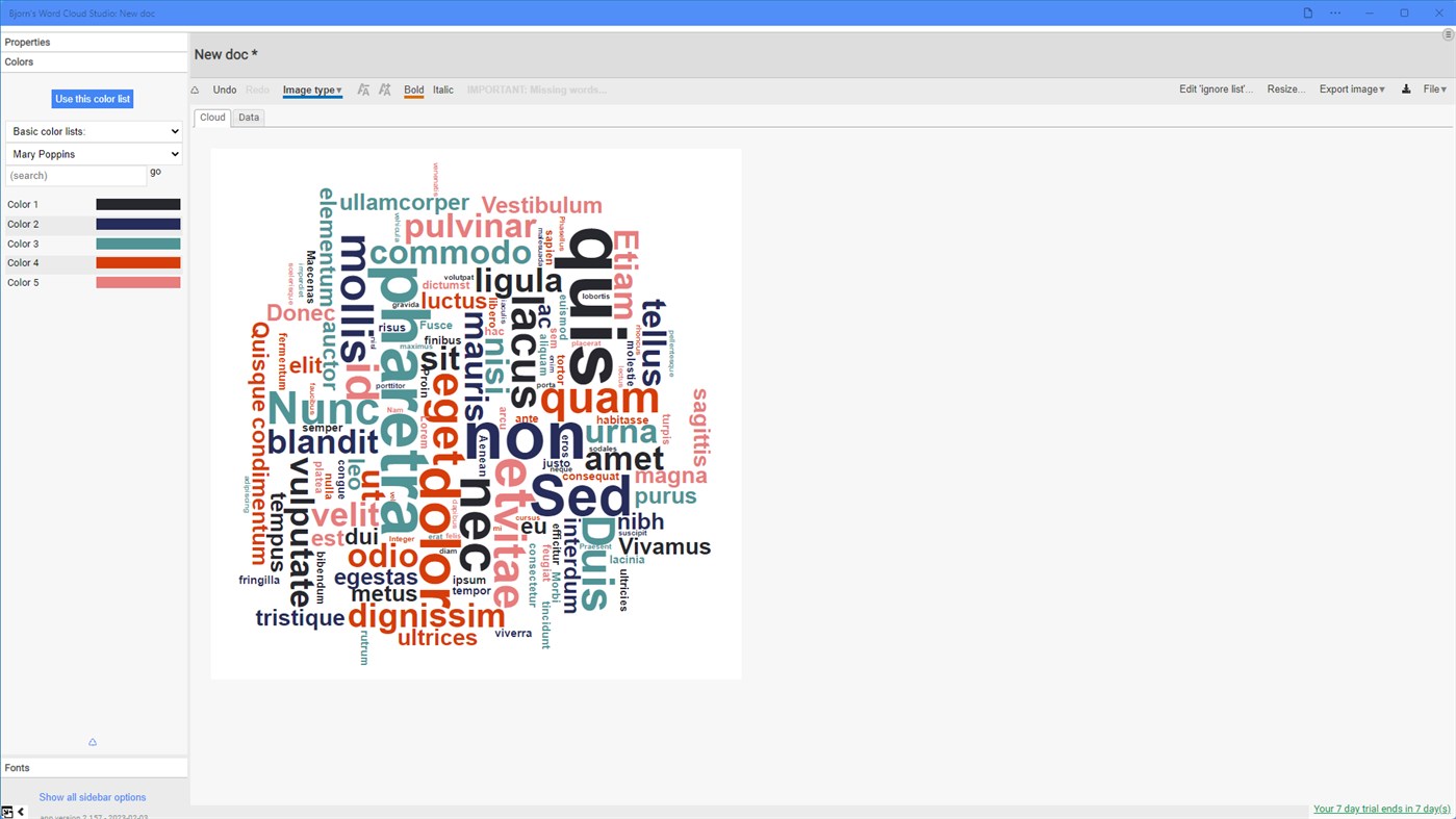 #1. Bjorn's Word Cloud Studio (Windows) Podle: Bjorn's Playground