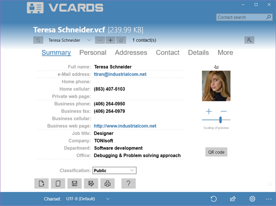 vCards screenshot 1
