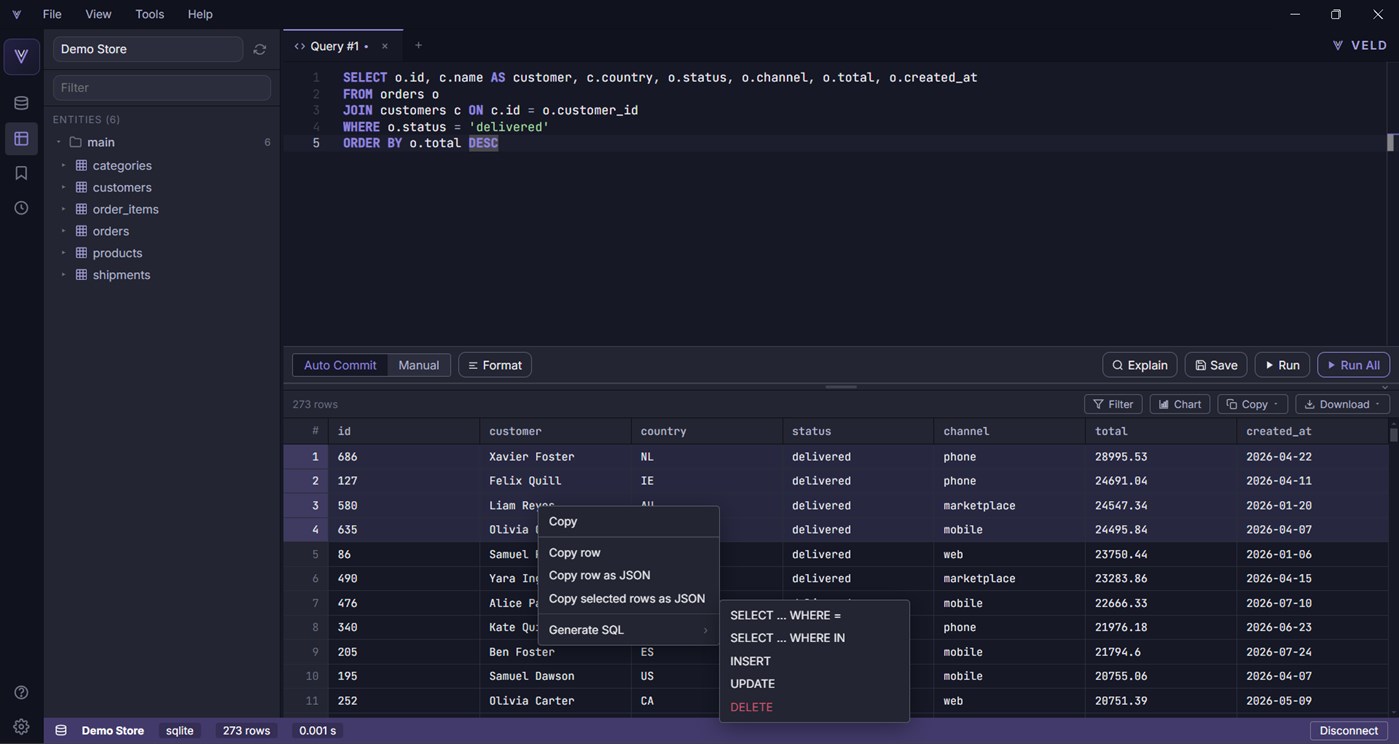 #3. Veld SQL (Windows) Με: Nexorya