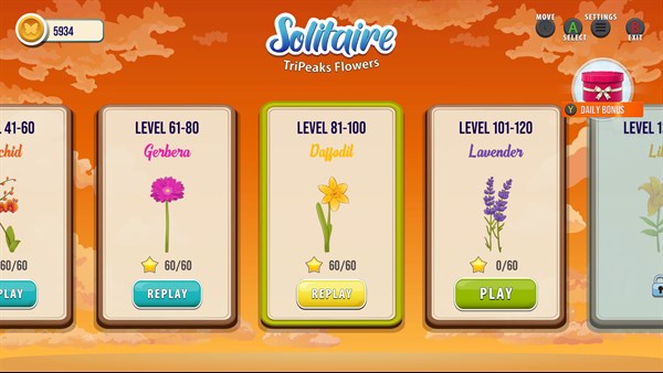 Solitaire TriPeaks Flowers — 10