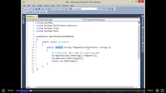 W8.1 Using C# 3.0 Extension Methods screenshot 4