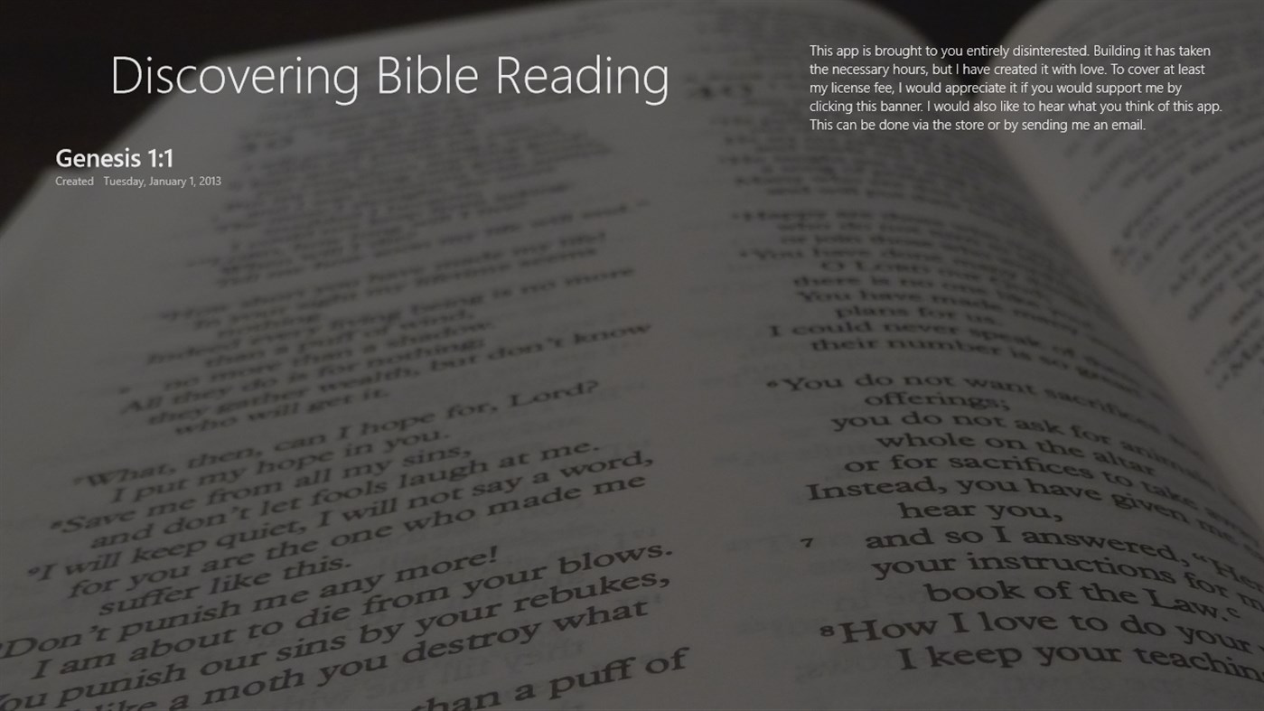 #4. Discovering Bible Reading (Windows) By: EightFourTwo