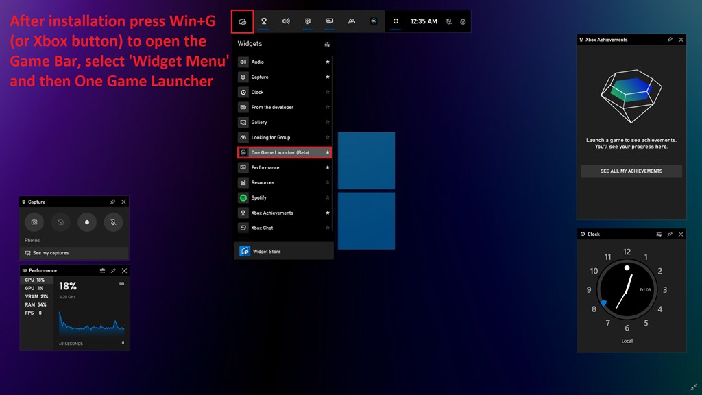 Microsoft Launches Xbox Game Bar Widget Store and Updates Game Bar