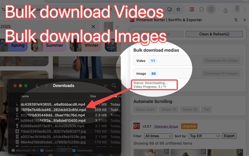 Pinterest sort extension Plus -...数据、下载与安全检查 | Chrome-Stats