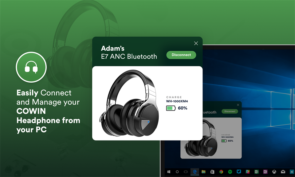 Cowin Headphone Connect Microsoft Apps