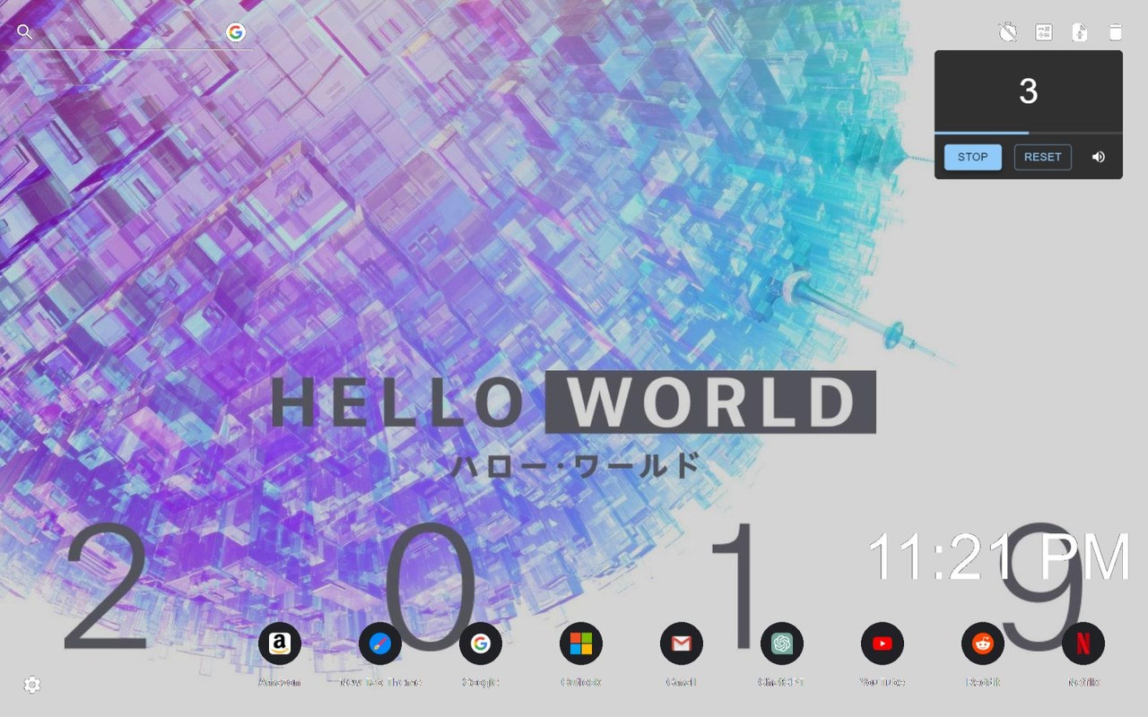 Hello World Anime Wallpaper New Tab