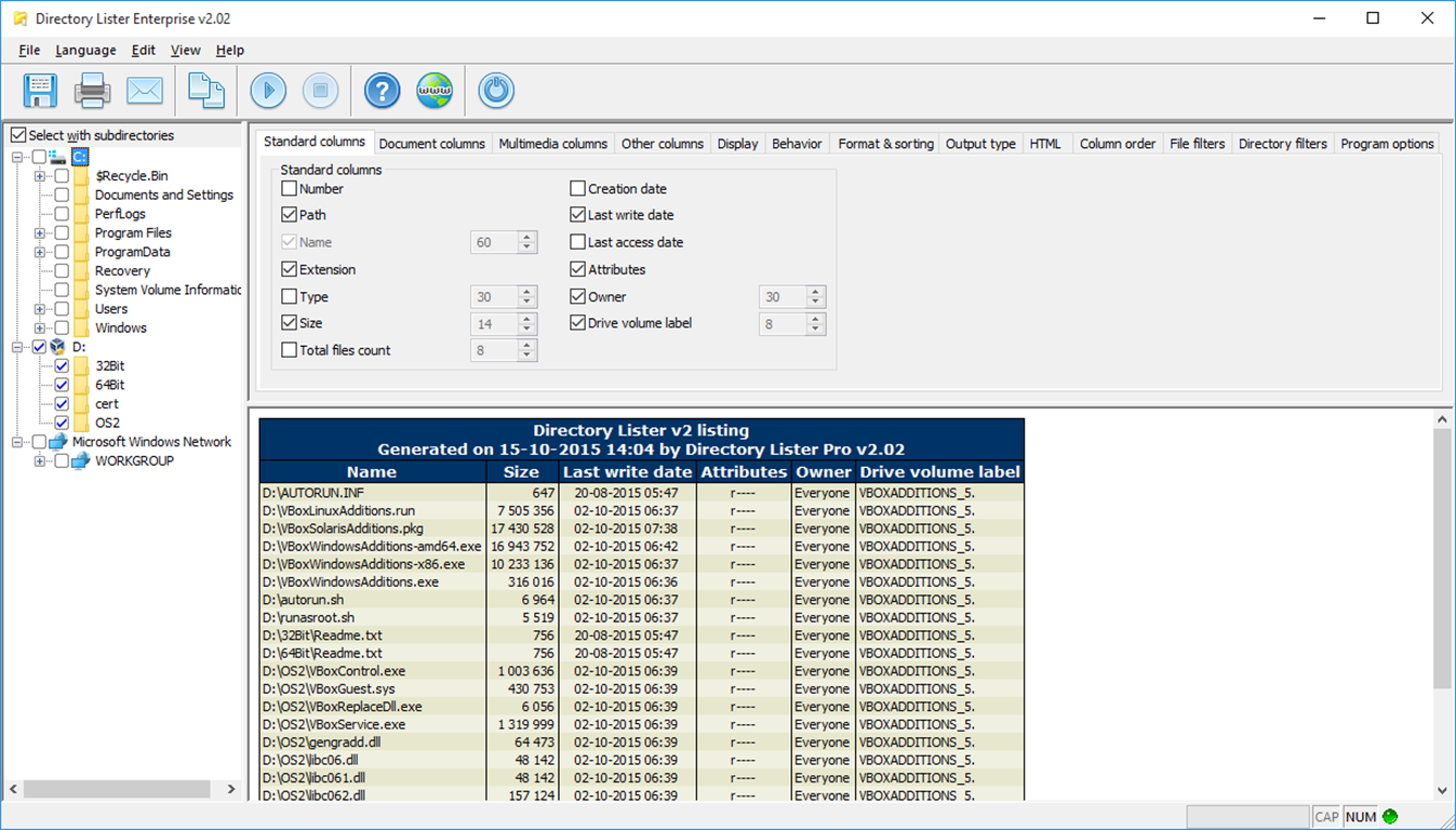 Files list. Lister программа. Directory listing. Атрибут dir. File list.