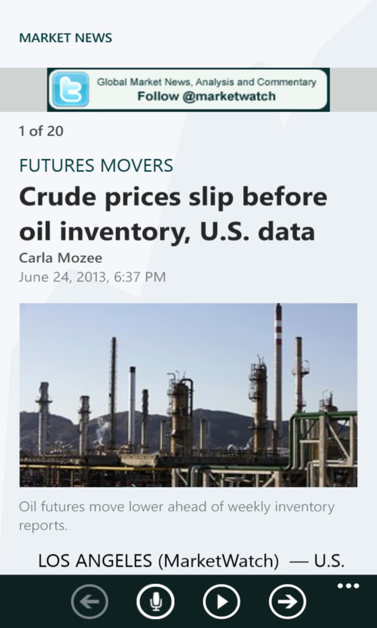 Get Marketwatch Microsoft Store - screenshot 1 screenshot 2