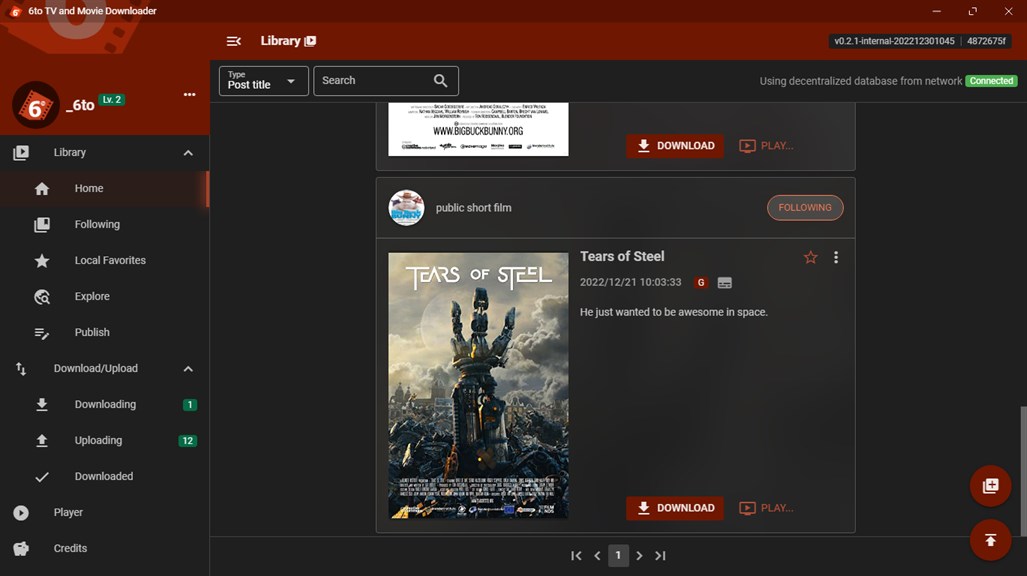 6to TV and Movie Downloader Microsoft Apps