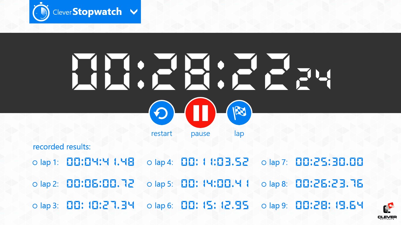 Clever Stopwatch for Windows 10