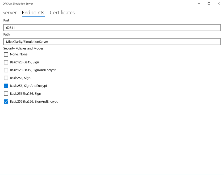 OPC UA Simulation Server (Windows) 由: MicroClarity Inc.