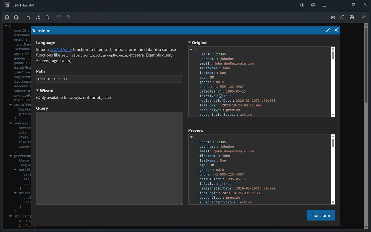 #4. JSON Hub (Windows) Tekijänä: Aadhil RF