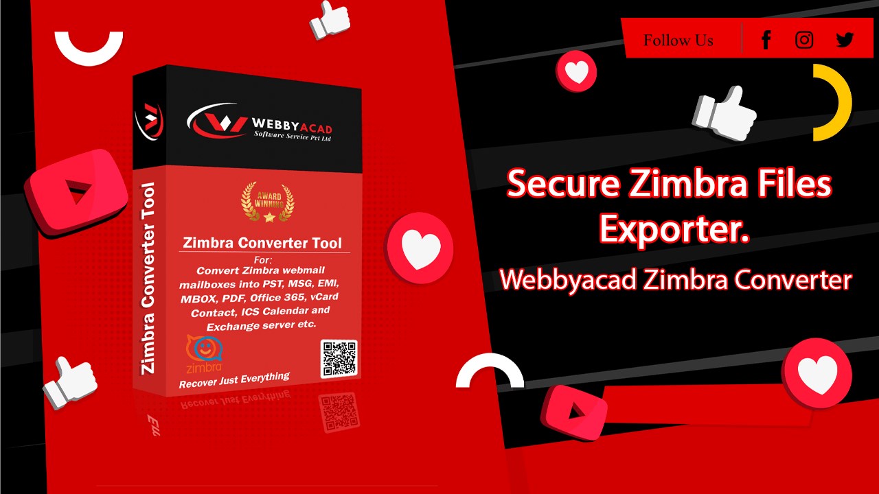 Snapshot 1 of WebbyAcad Zimbra Email Converter Software