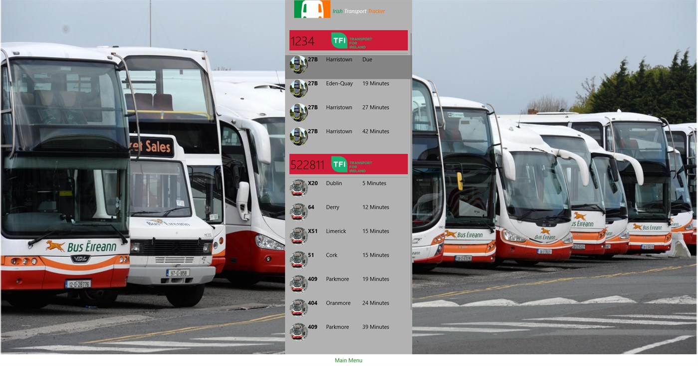 #3. Irish Transport Tracker (Windows) 由: CianG