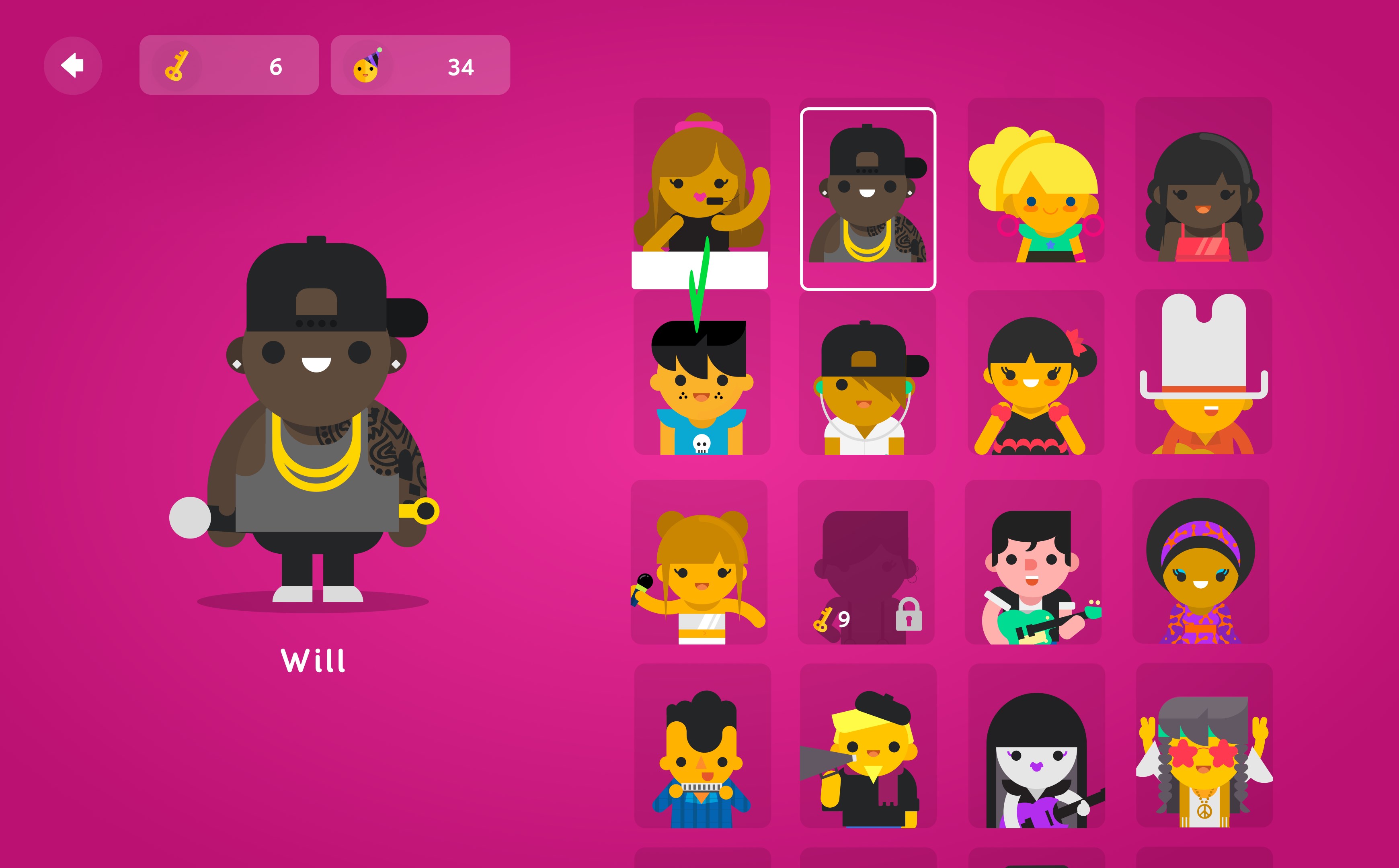 Character Selection Screen.