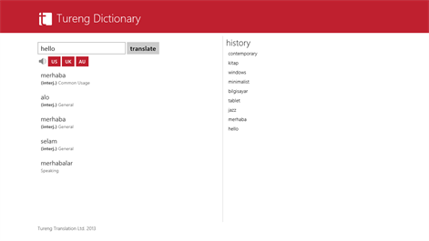 Tureng Dictionary Screenshots 1
