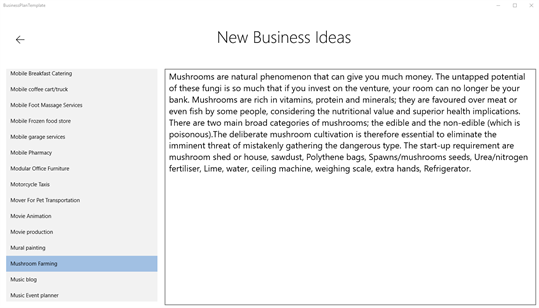 BusinessPlanTemplate screenshot 1