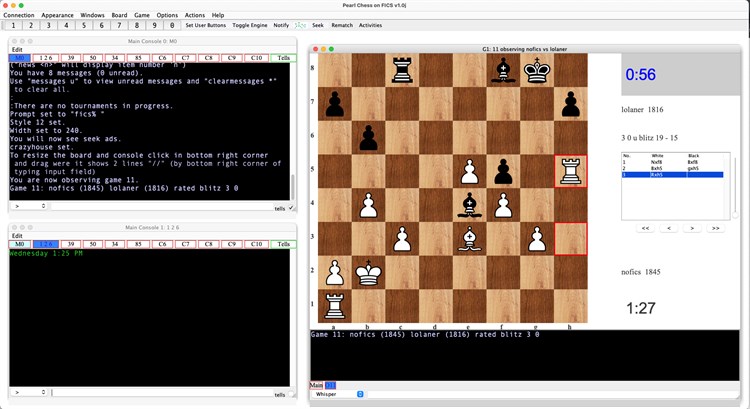 Pearl Chess on FICS - PC - (Windows)