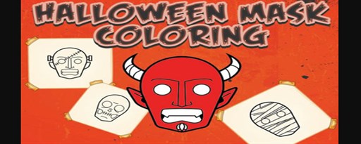 Halloween Mask Coloring Book Game marquee promo image