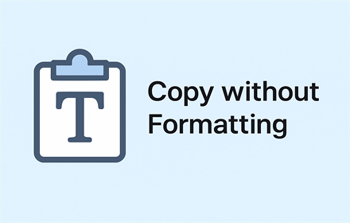 Copy without Formatting