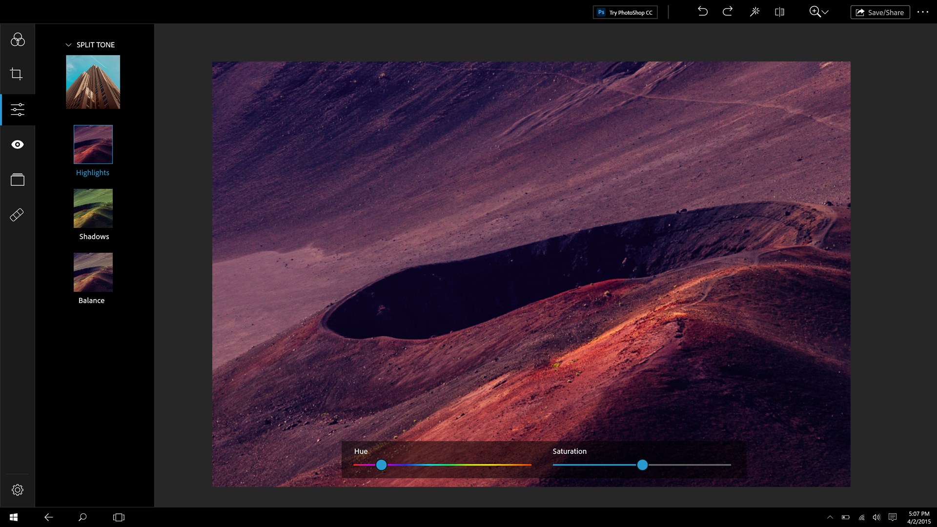 Microsoft photoshop editor