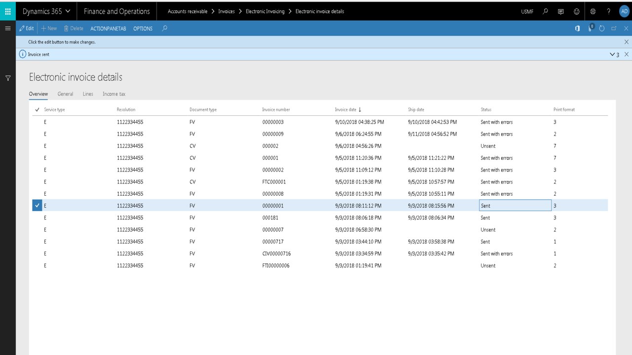 Snapshot 8 of Electronic Invoicing