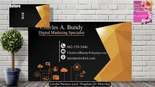 Colorful Business Card -Templates for Photoshop screenshot 2