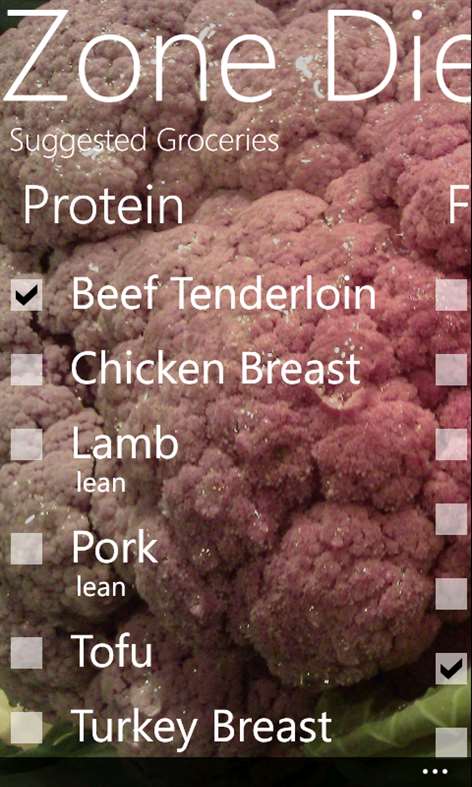 Zone Diet Screenshots 1