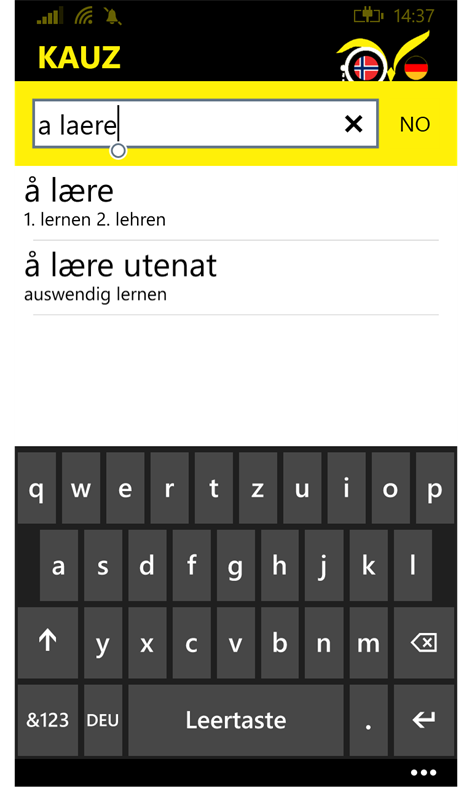 KAUZ Norsk-Deutsch Screenshots 1