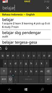 KAUZ Bahasa Indonesia-English screenshot 2