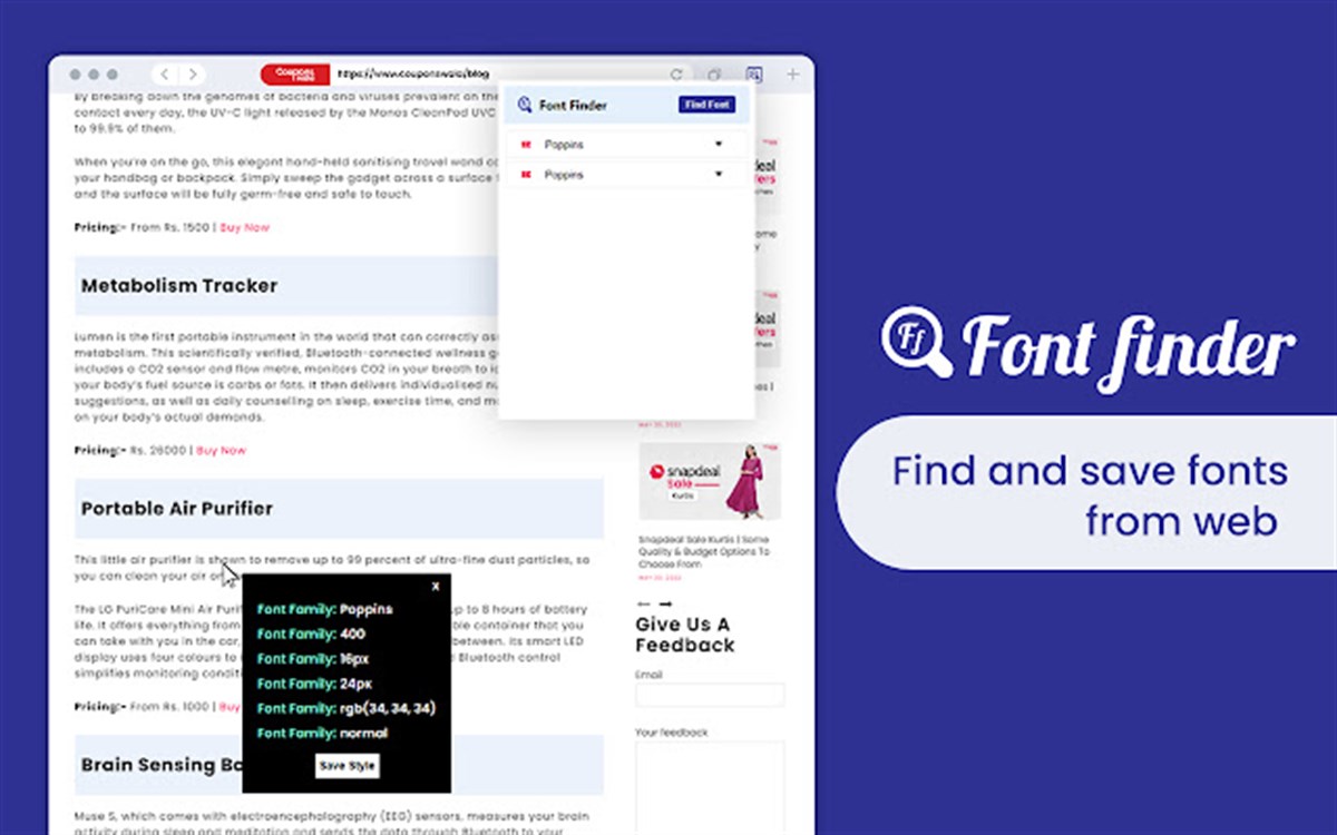 Font Finder - Identify Fonts on Websites & Images