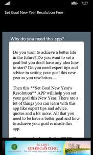 Set Goal New Year Resolution Free screenshot 2