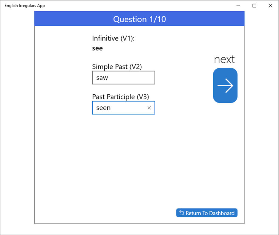 #2. English Irregular Verbs and Plurals (Windows) Με: Simple Programs