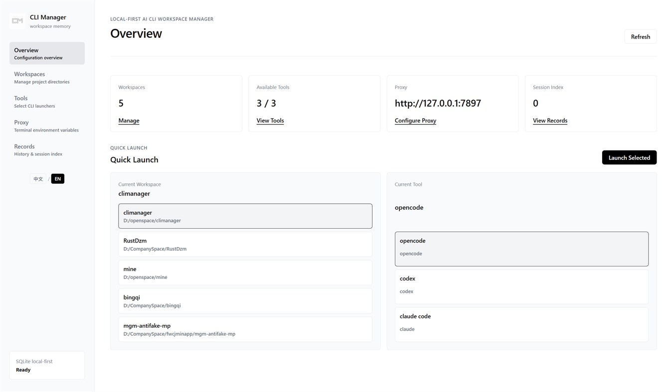 #1. CLI Manager (Windows) By: 周小码