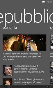 Repubblica.it News screenshot 2
