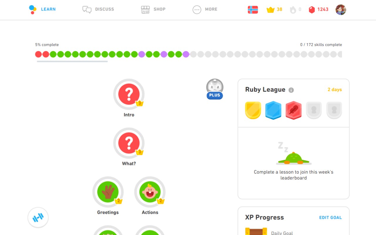 Duolingo Progress Bar