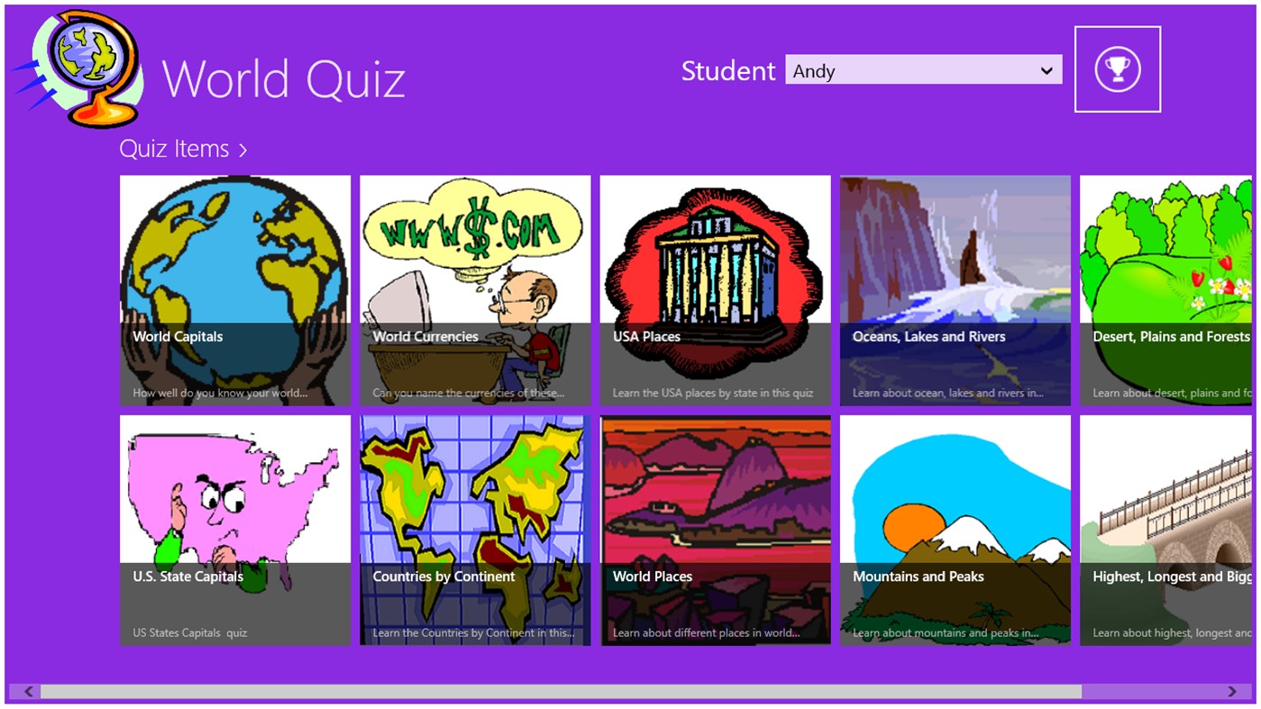 #1. 3Mb - World Quiz (Windows) Bởi: 3Mb Solutions