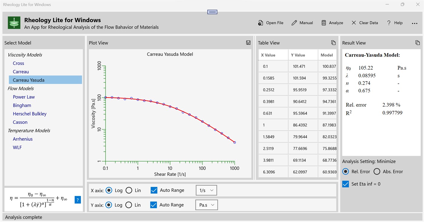 #1. Rheology Lite for Windows (Windows) By: Sumanta Raha