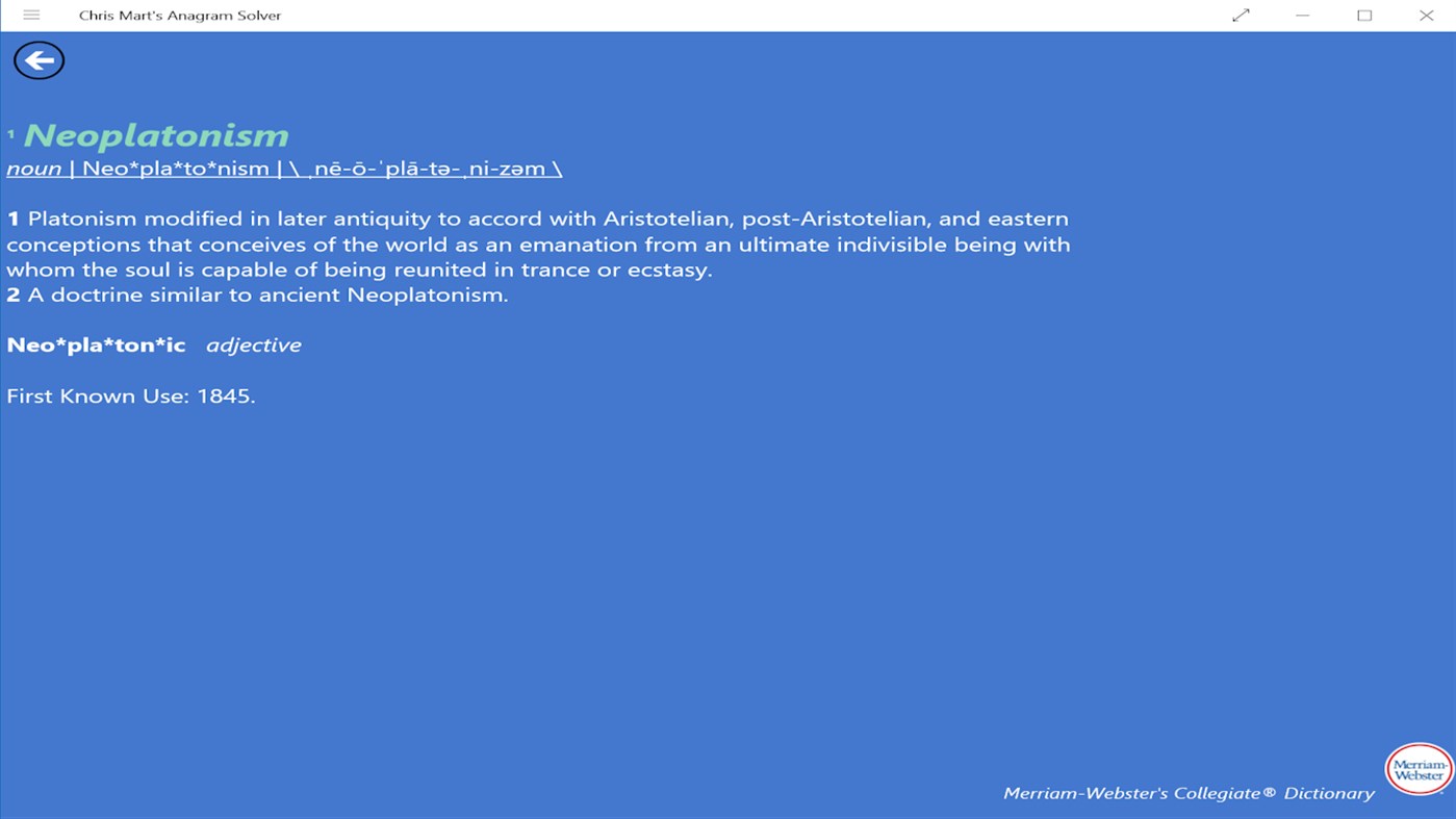 #3. Chris Mart's Anagram Solver (Windows) Podle: Chris Mart