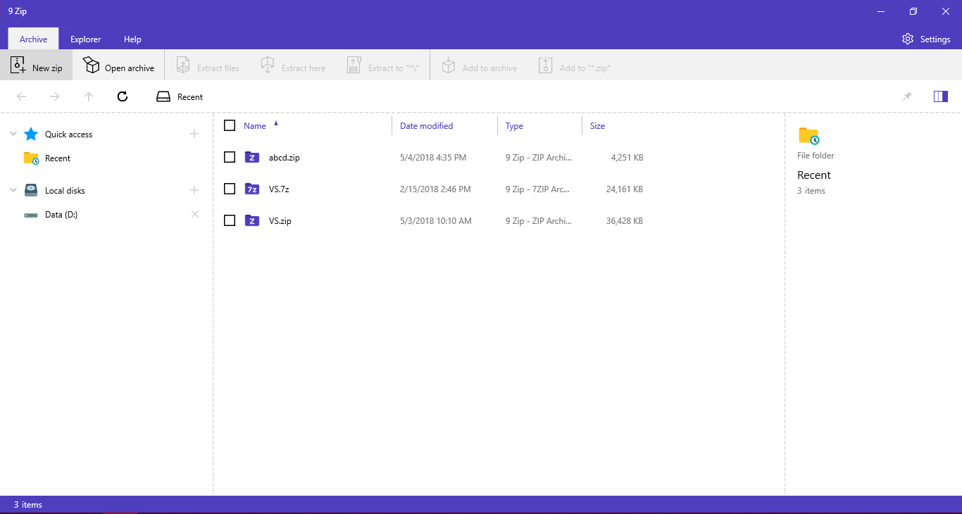 【图】9 ZIP – open rar, zip, 7zip, gzip(截图1)
