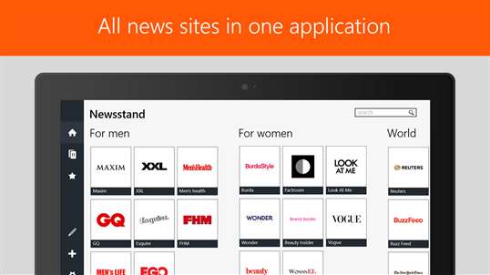 Newsstand: all news sites in one application screenshot 2