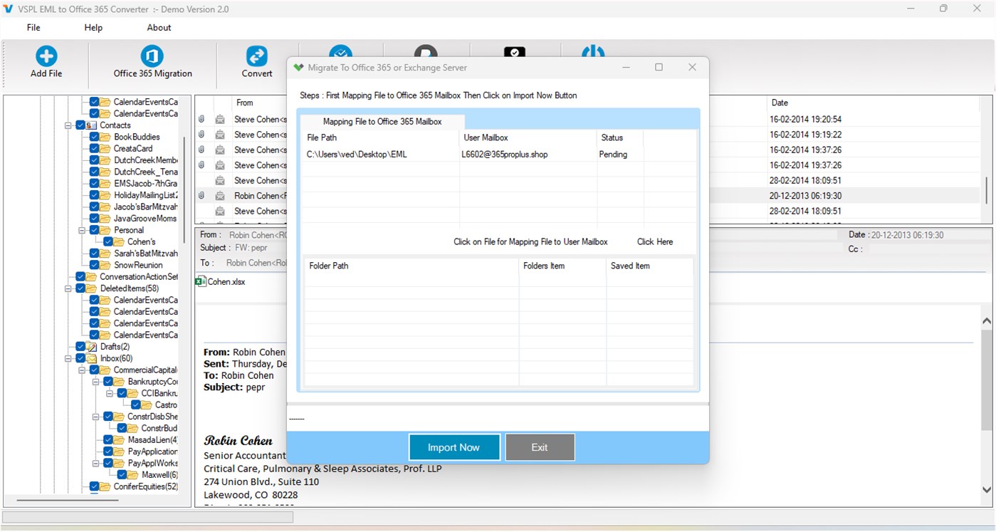 #6. VSPL for EML to Office 365 Converter (Windows) 来自: VARTIKA SOFTWARE PRIVATE LIMITED
