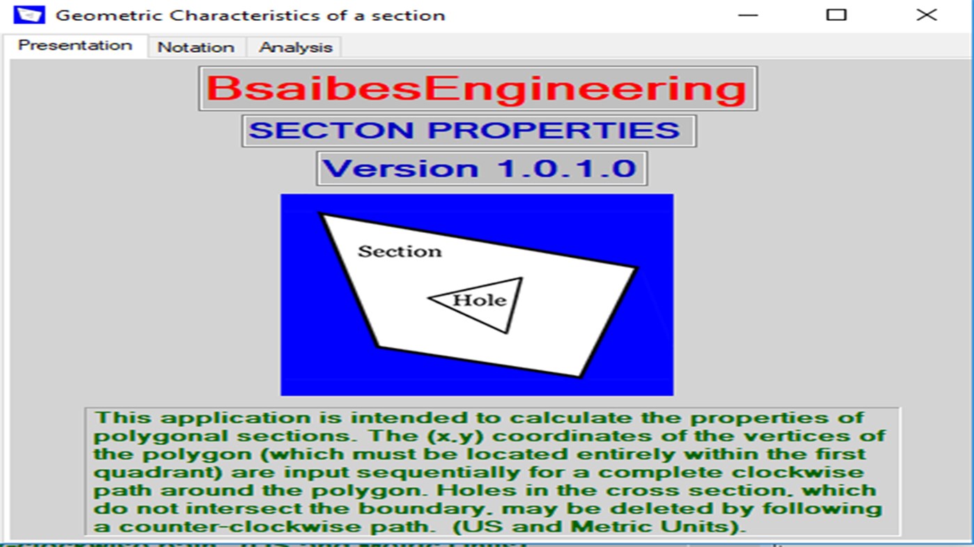 #1. Geometric Characteristics of a Section (Windows) Oleh: BSAIBES Engineering
