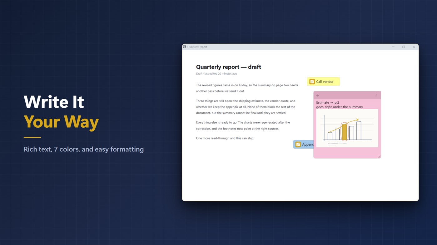 #2. FloatNote+ by CodeDAC (Windows) Podle: CodeDAC
