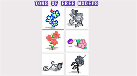 Flowers 3D Color by Number - Voxel Coloring Book screenshot 5
