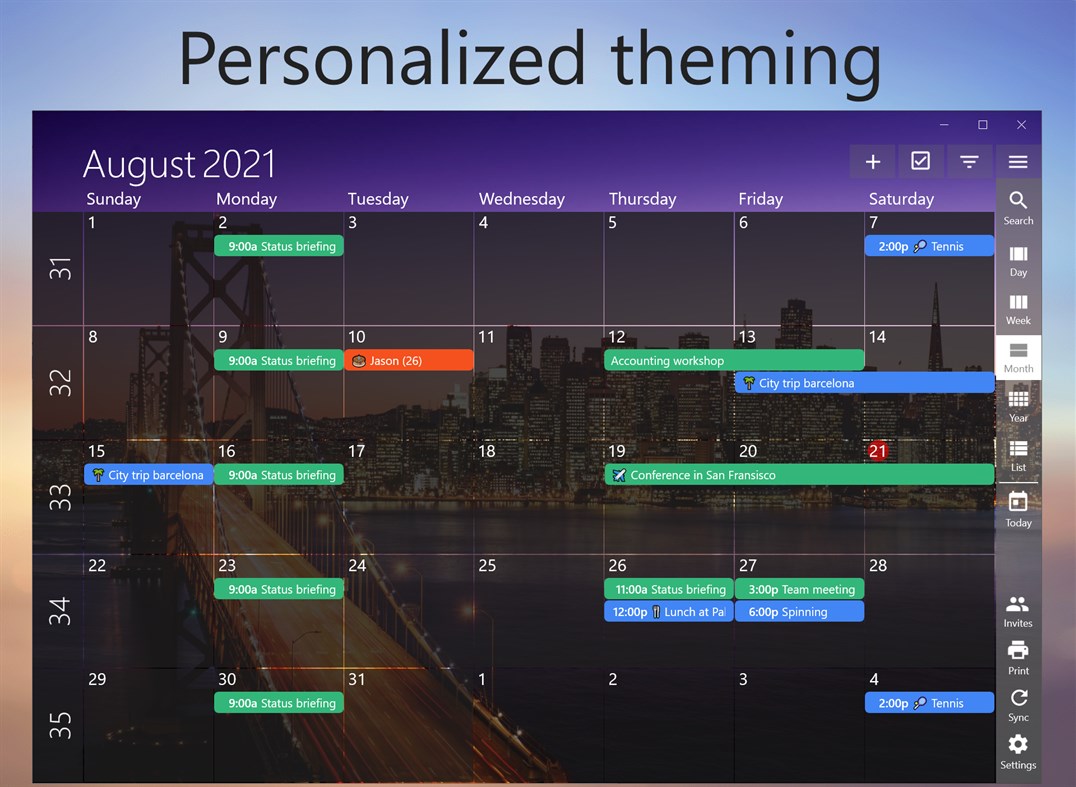 #5. One Calendar (Windows) 게시자: Code Spark