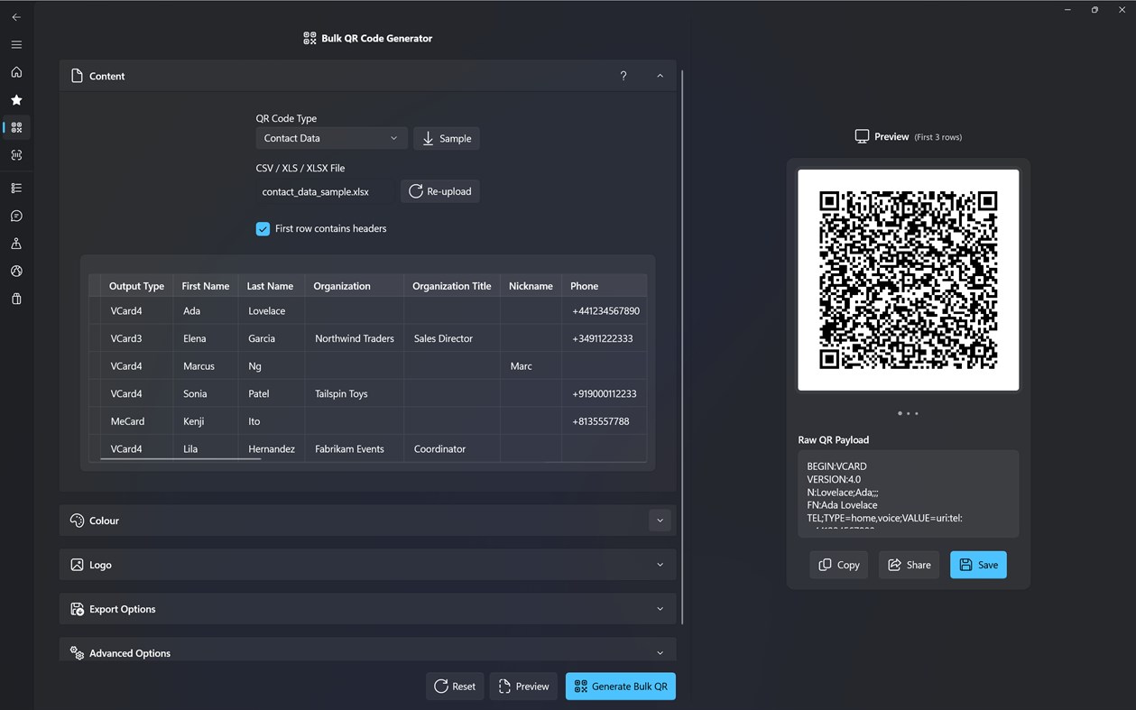 #2. QR Code Generator Pro (Windows) By: Aadhil RF