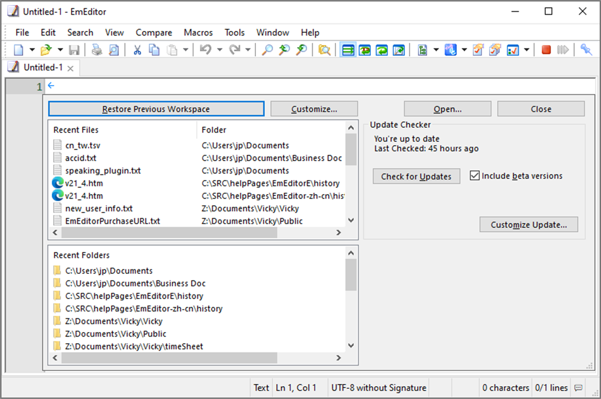 #2. EmEditor text editor (64-bit) (Windows) Podle: Emurasoft